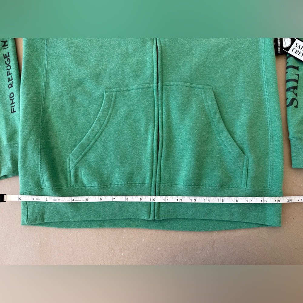 Salty Crew — Boyfriend Fit Green Full-Zip Hooded Sweatshirt — Size XL — NWT - Picture 13 of 16